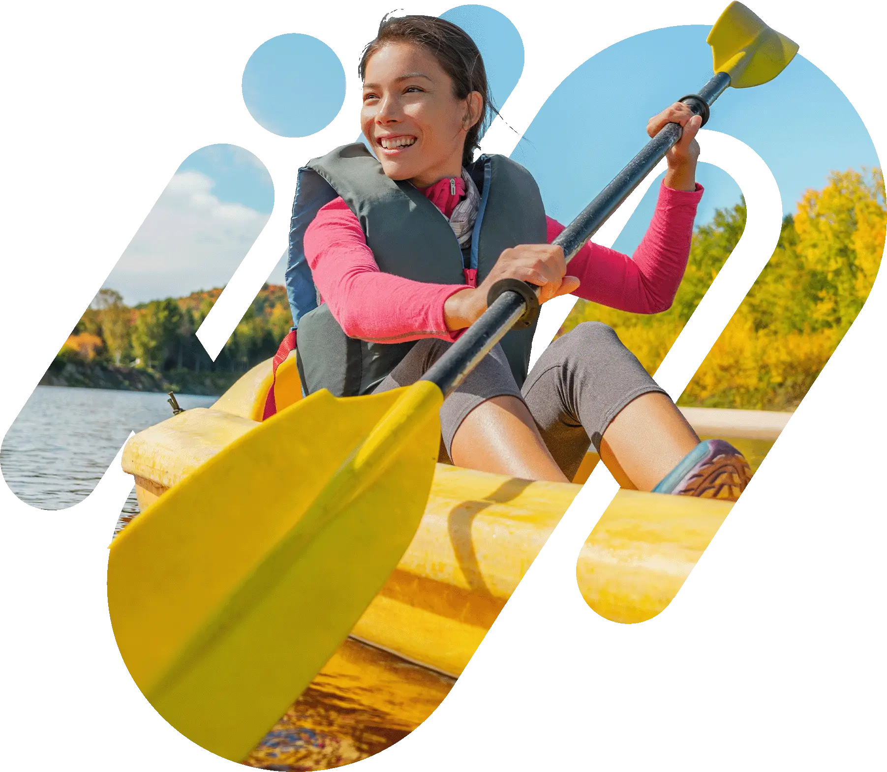 Woman kayaking