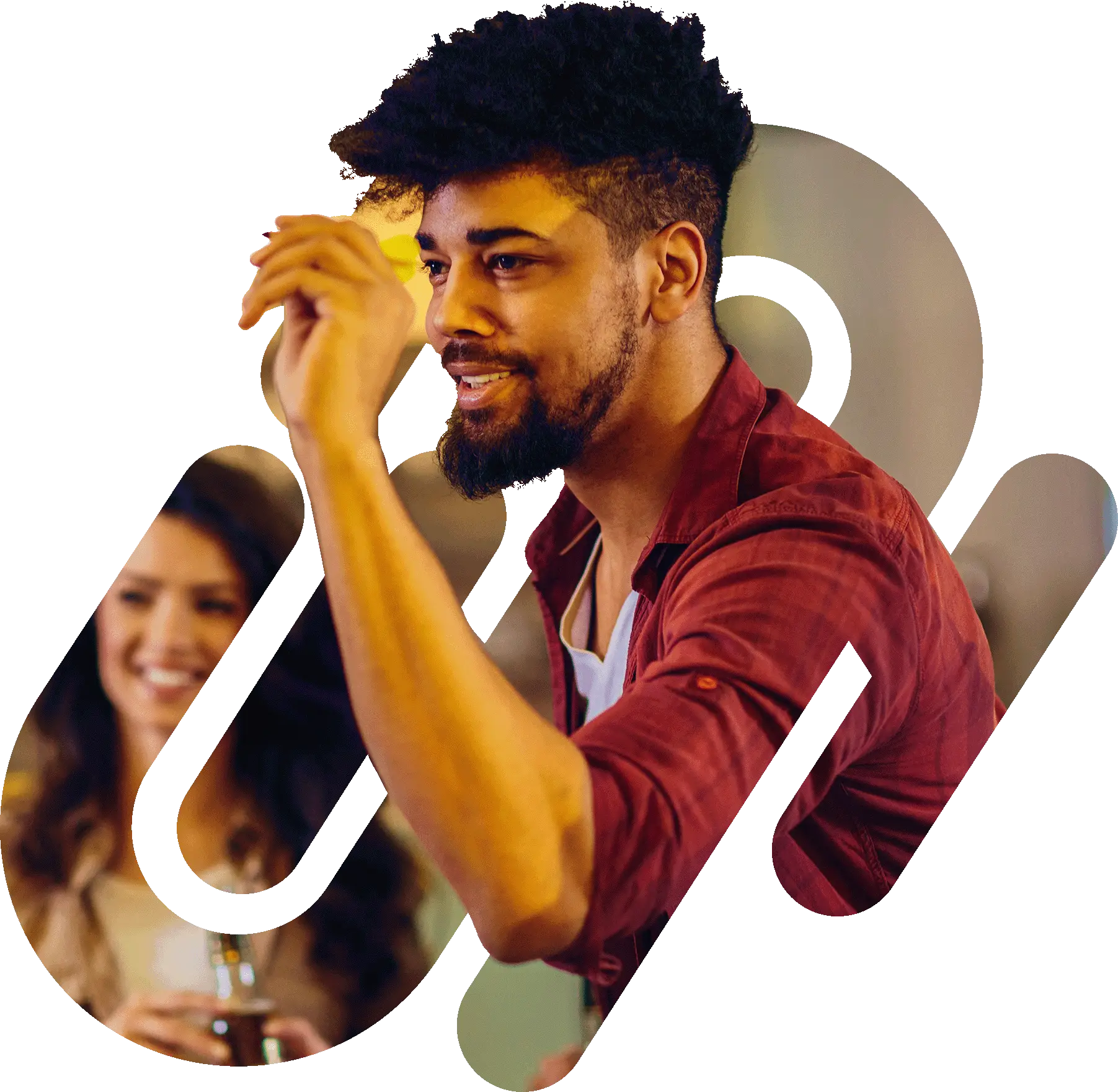 Man playing Darts