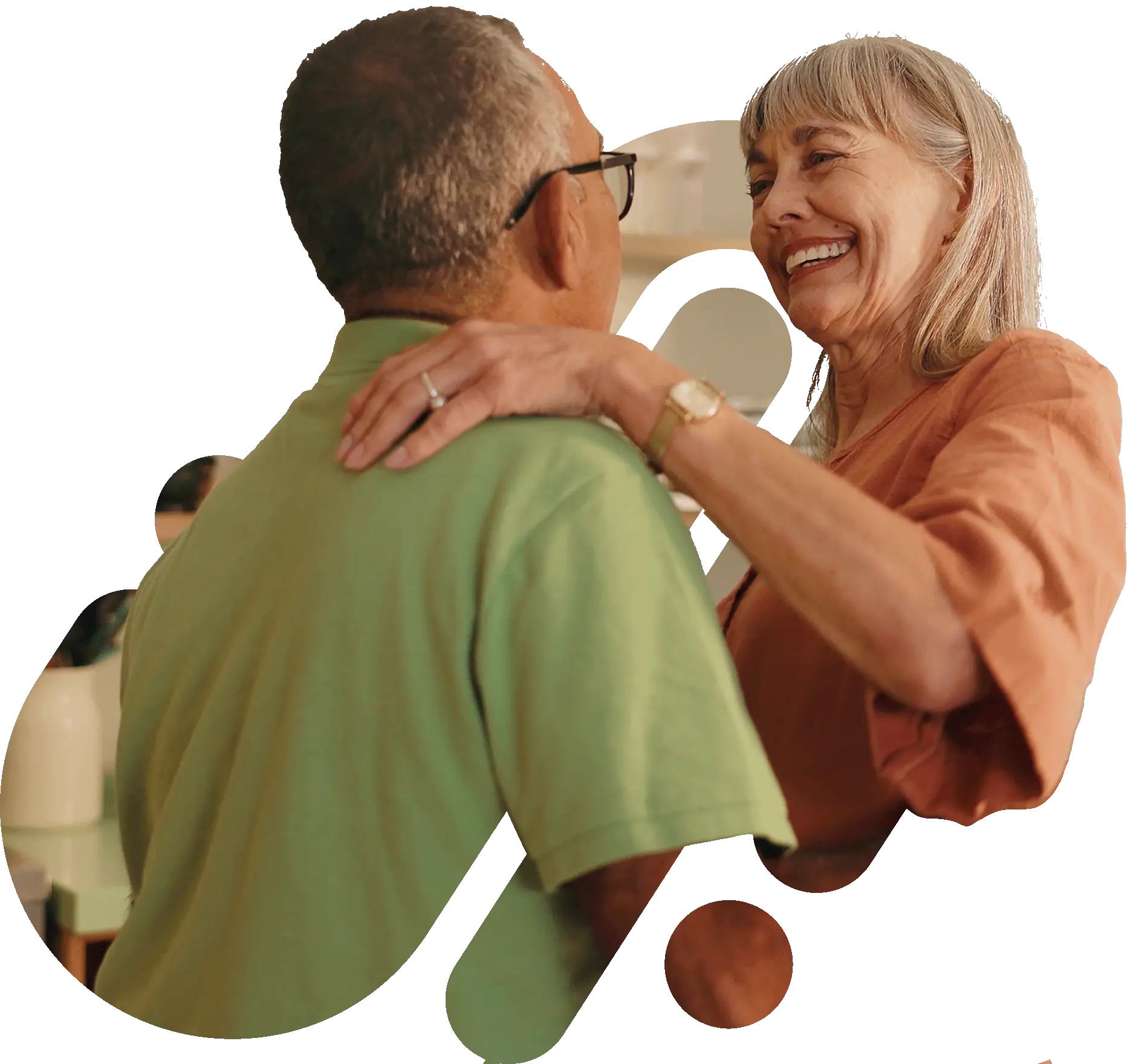 Man and Woman Dancing around Kitchen