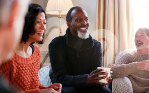 Man Woman Coffee Home