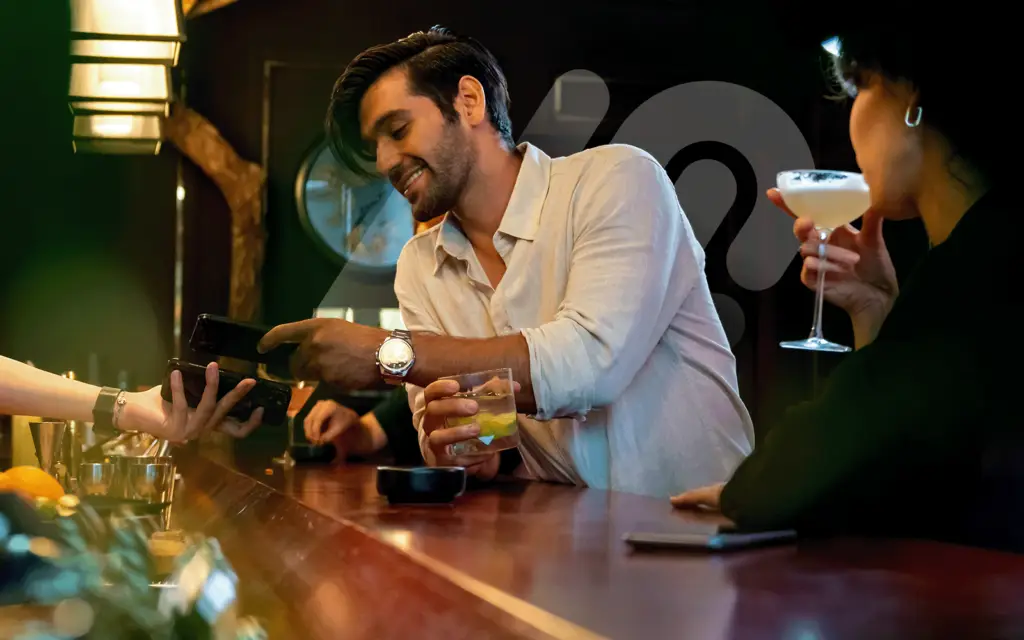 Man Bar Paying