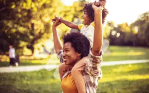 Mum Daughter Autumn Park