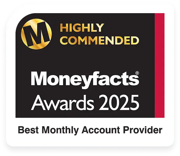 MoneyFacts Awards 2025 - Highly Commended Best Monthly Savings