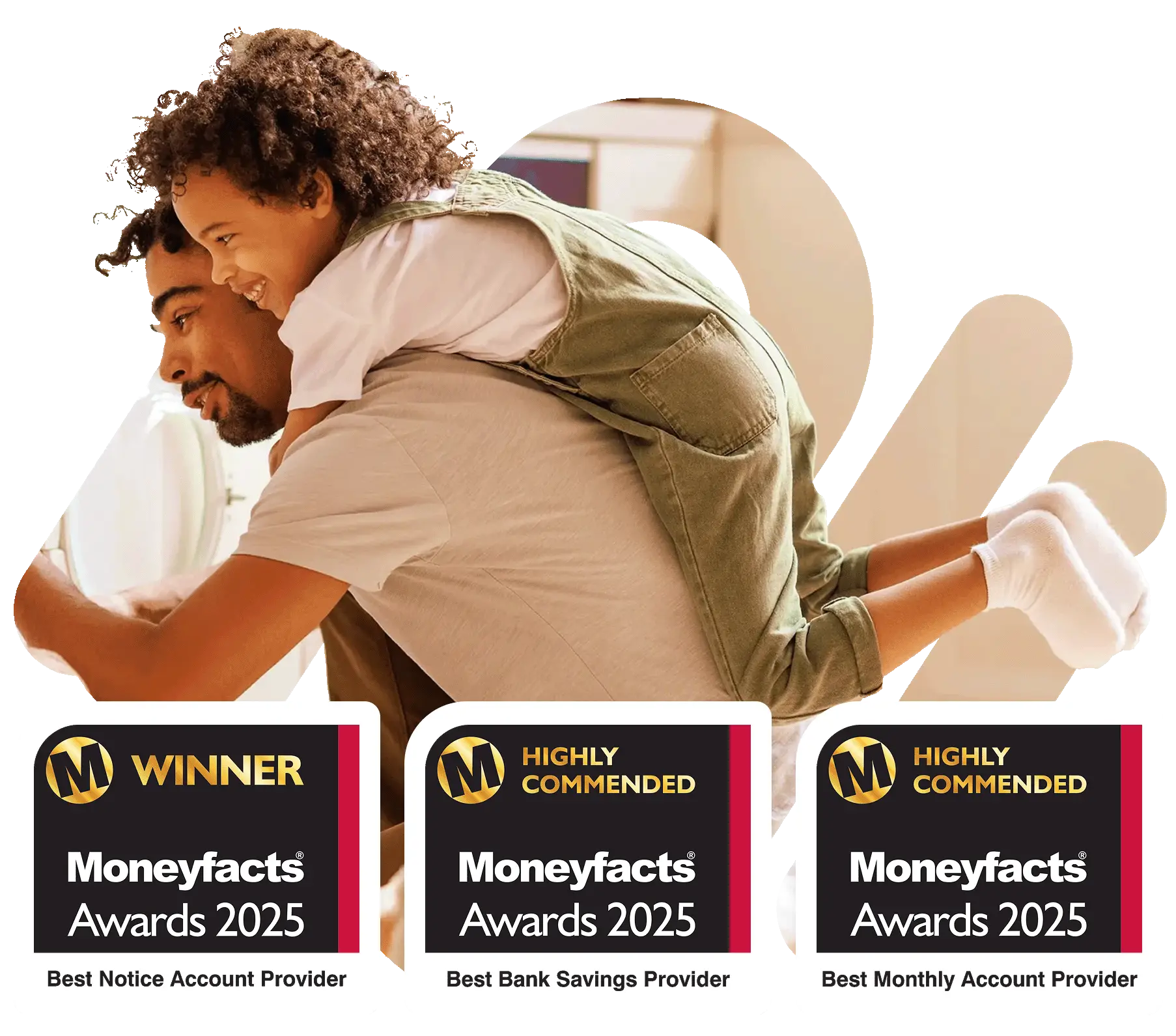 MoneyFacts Awards 2025 - Winner of Best Notice Account Provider. Highly Commended Best Savings Account and Best Monthly Account Provider.