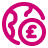 Illustration of pink Earth and a pound sign