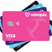 Vanquis credit cards stacked
